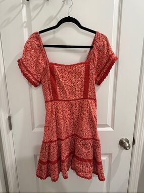 American Eagle Outfitters Red Floral Mini Dress